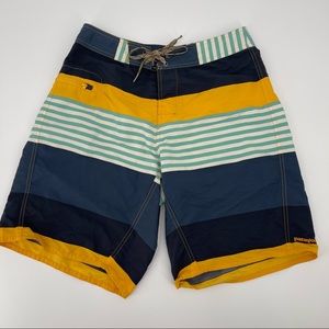 Patagonia Striped Nylon Board Shorts Mens Size 31